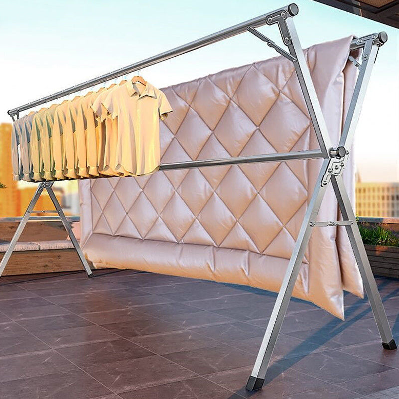 Telescopic Stainless Steel Foldable Clothes Drying Rack Stand Indoor Outdoor