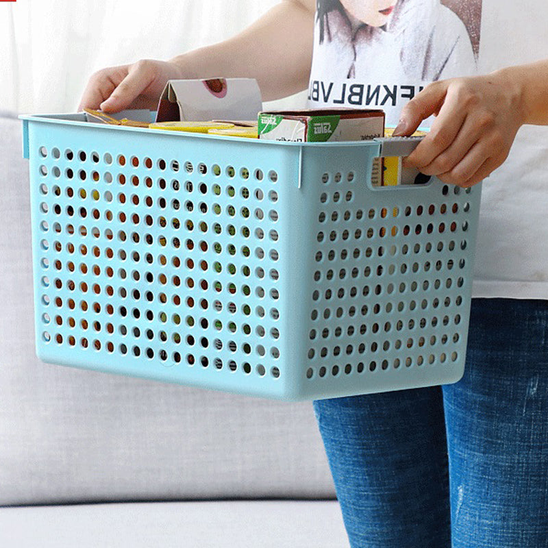 Storage Basket Bath Kitchen Desktop Rectangular Organizer Snack Toy Box