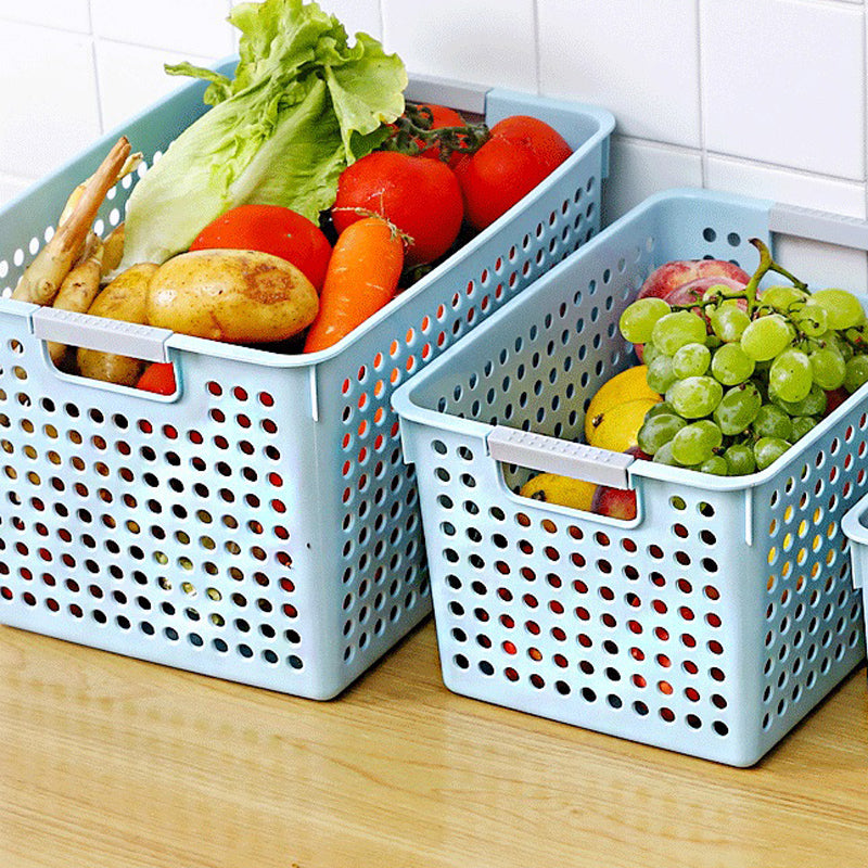 Storage Basket Bath Kitchen Desktop Rectangular Organizer Snack Toy Box