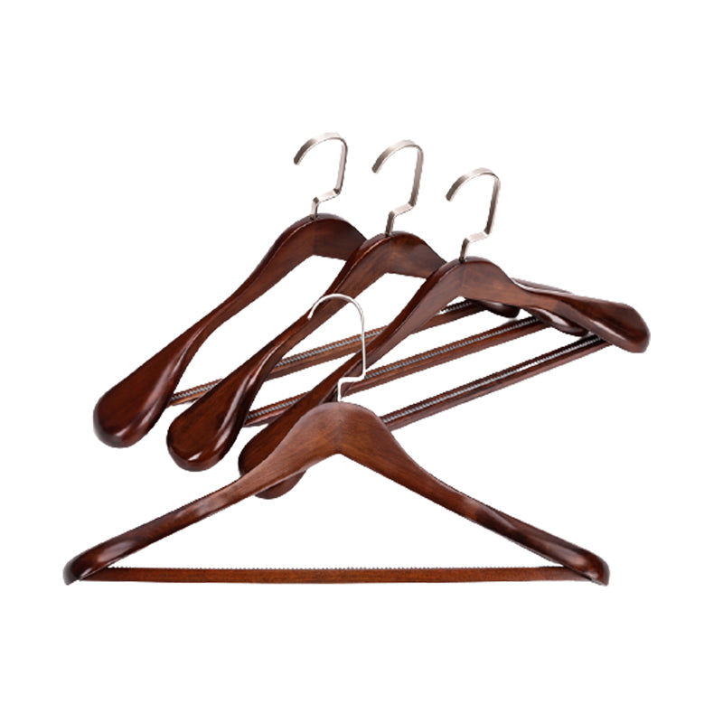 Wide Vintage Style Wooden Hanger Suit Clothes Support Anti-Slip Coat Wardrobe