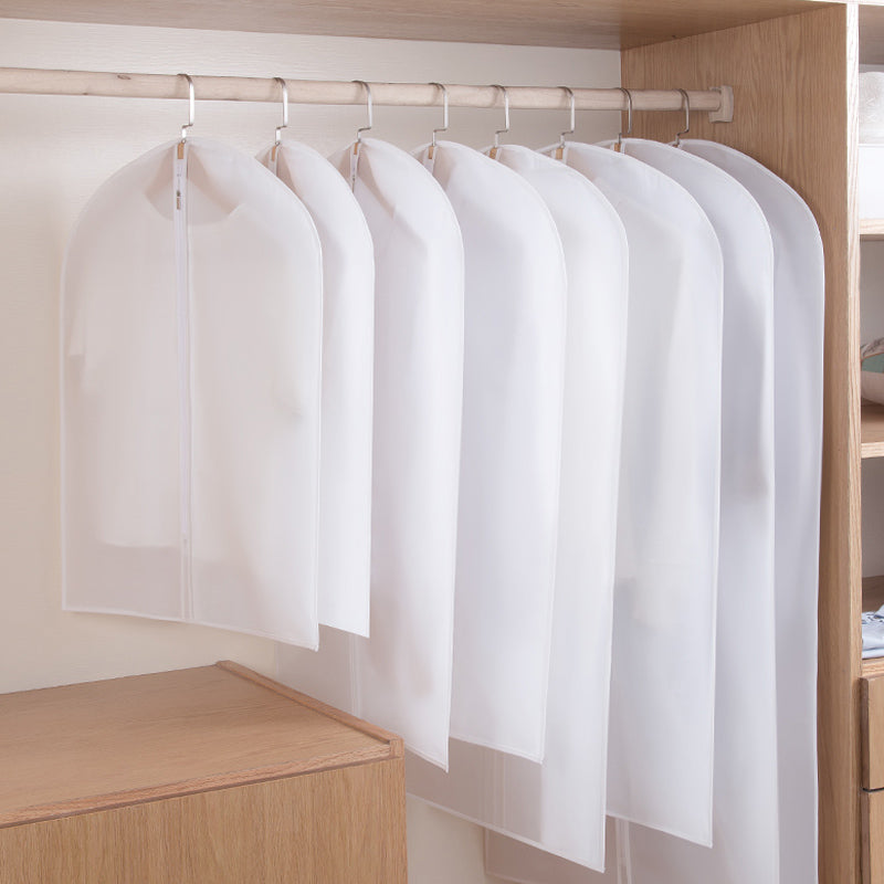 Clothes Dust Cover Hanging Coat Translucent Plastic Storage Set