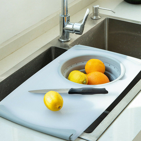  Multi-function Kitchen Sink Cutting Board Folding Drain Storage Basket