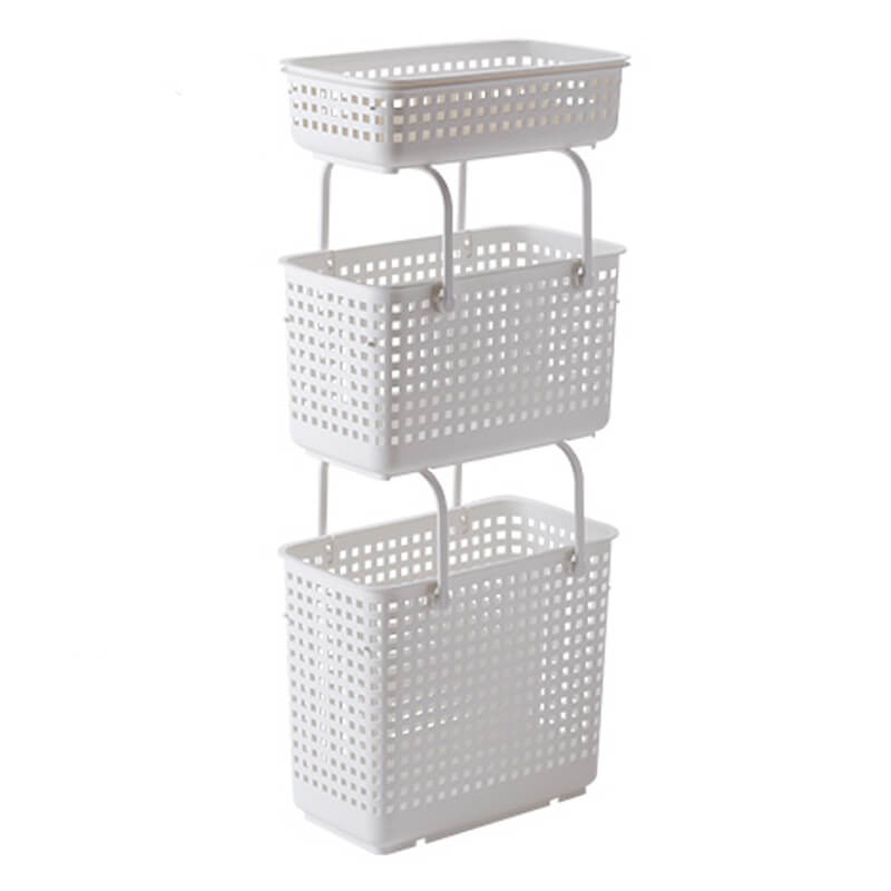 Multi-Purpose Slim Narrow Storage Organizer for Kitchen Bathroom Laundry Basket