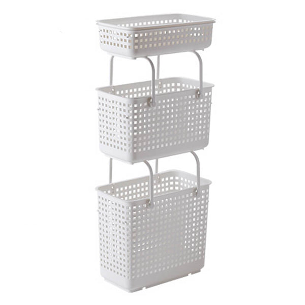 Multi-Purpose Slim Narrow Storage Organizer for Kitchen Bathroom Laundry Basket