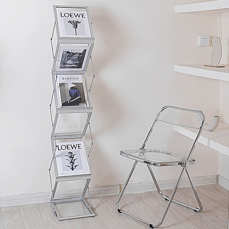 Foldable Medieval Bookshelf  Vertical Magazine Rack Photo Props Layout Decor