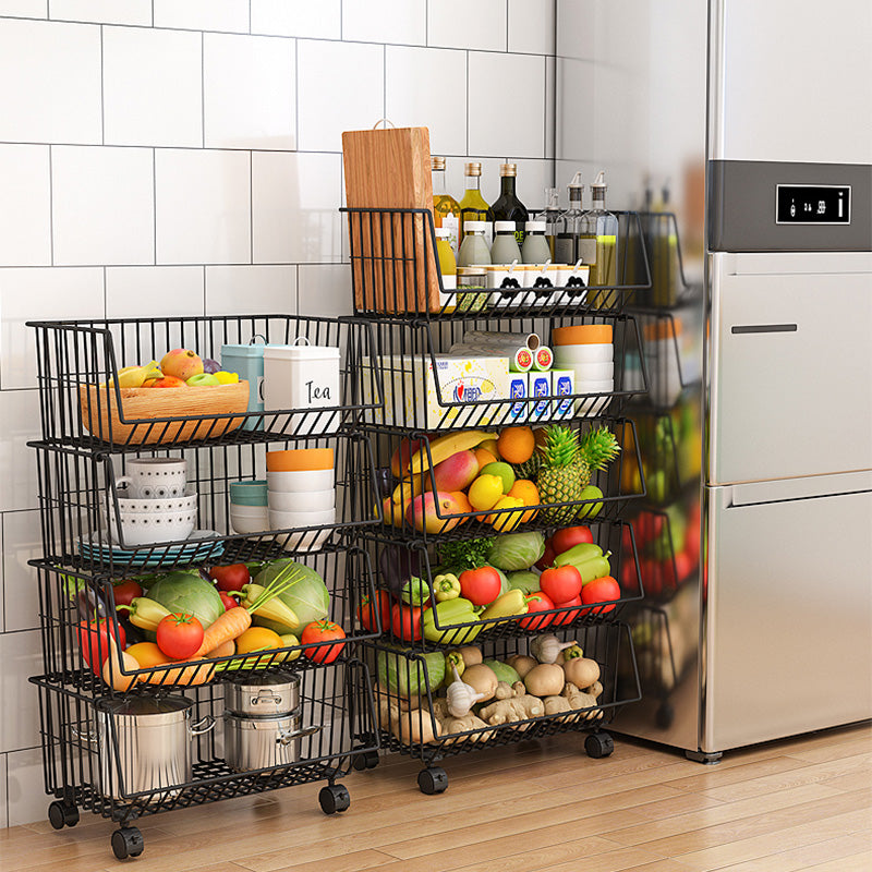 Kitchen Rack Basket Floor-mounted Multi-layer Storage Vegetable Fruit Organizer