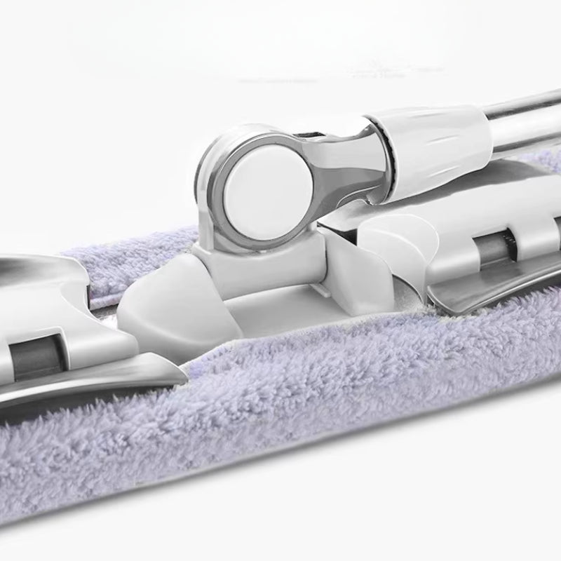 Flat Floor Dust Mop Dry Wet Dual Purpose Microfiber Telescopic Pole Handle