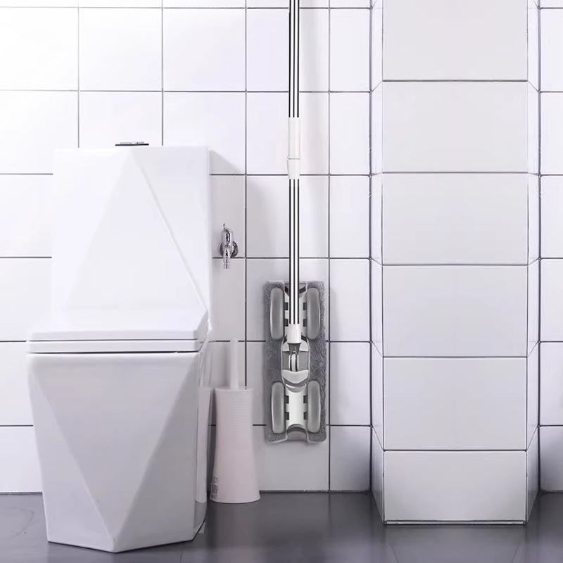 Flat Floor Dust Mop Dry Wet Dual Purpose Microfiber Telescopic Pole Handle