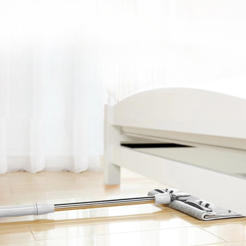 Flat Floor Dust Mop Dry Wet Dual Purpose Microfiber Telescopic Pole Handle