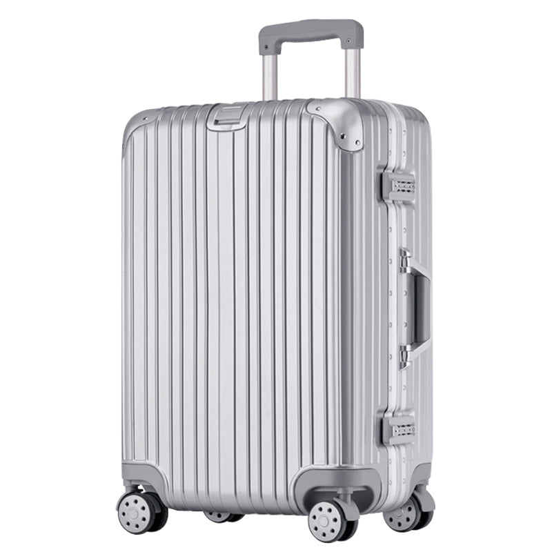 20-inch Aluminum Case Luggage Password Universal Wheels Travel Trolley Suitcase