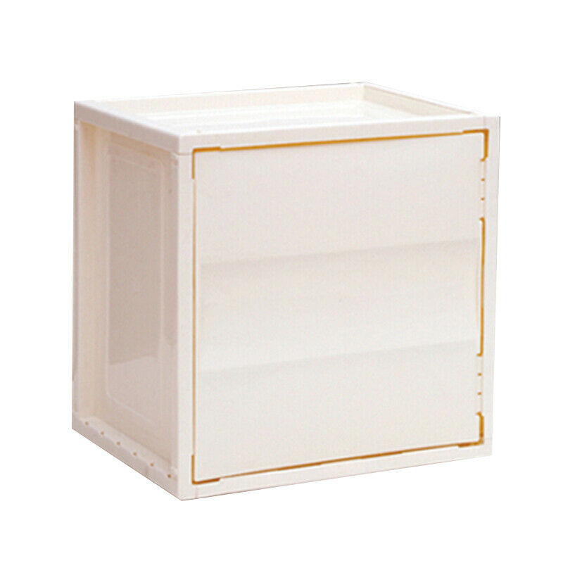 Cube Storage Cabinet Plastic Transparent Bookshelf Dustproof