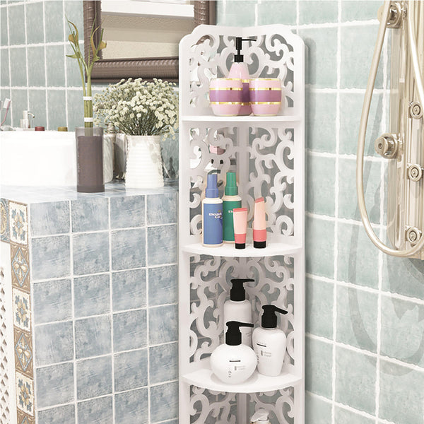 Toilet Bathroom Triangular Shower Shelf Corner Bath Storage Rack