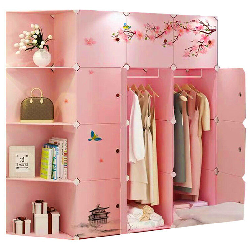 Folding Wardrobe Children's Clothes Fabric Assembly Modern Storage Bedroom