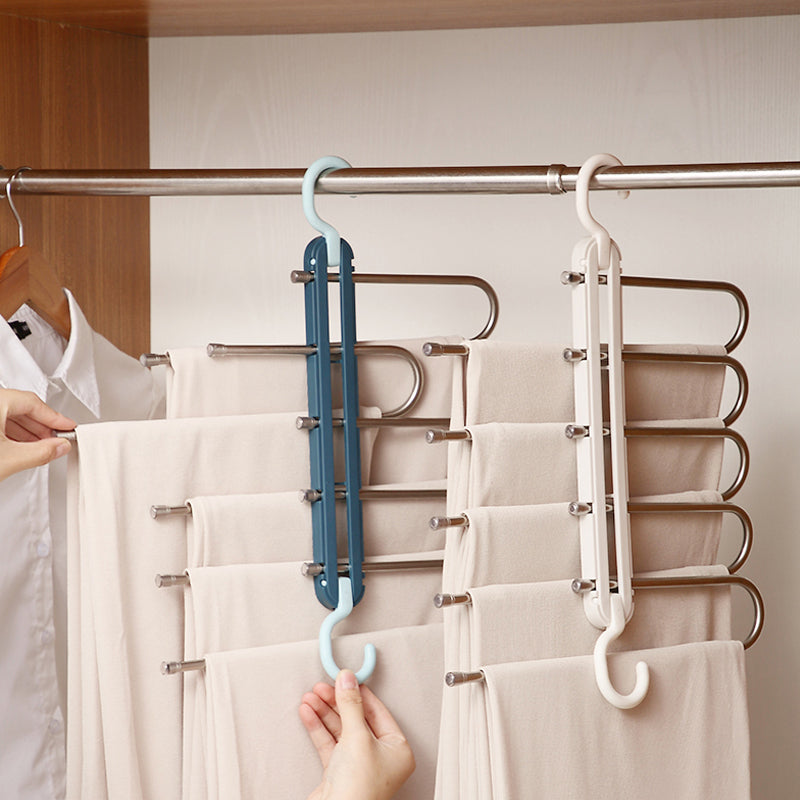 Multifunctional Pants Rack Multi-layer Wardrobe Retractable Folding Clip hanger