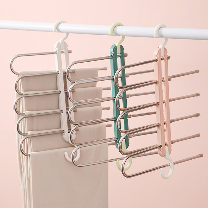 Multifunctional Pants Rack Multi-layer Wardrobe Retractable Folding Clip hanger