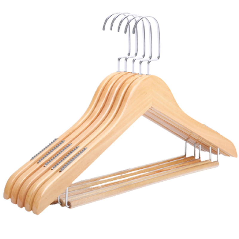 Seamless Wooden Clothes Hanger Retro Wood Household Drying