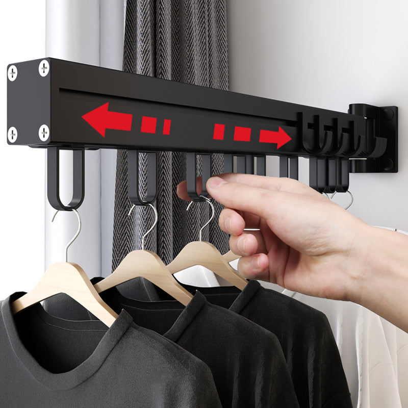 Folding Telescopic Drying Sliding Rack Indoor Clothes Foldable Retract ...