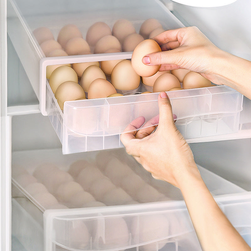 Egg Storage Transparent Box Shelf Kitchen Drawer Refrigerator