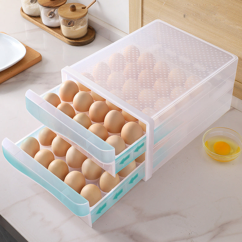 Egg Storage Transparent Box Shelf Kitchen Drawer Refrigerator