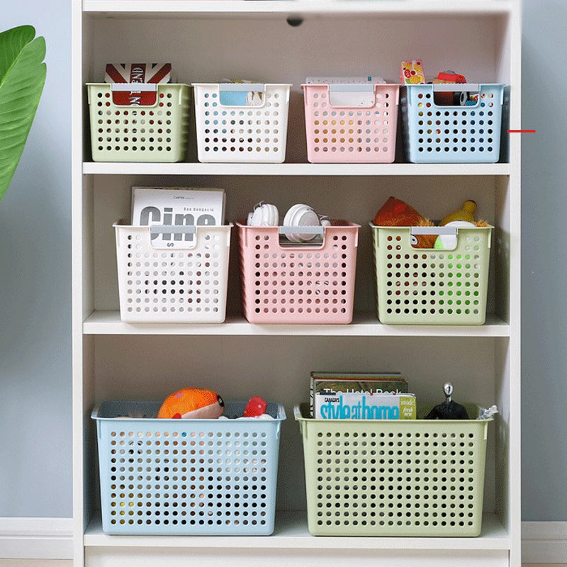 Storage Basket Bath Kitchen Desktop Rectangular Organizer Snack Toy Box