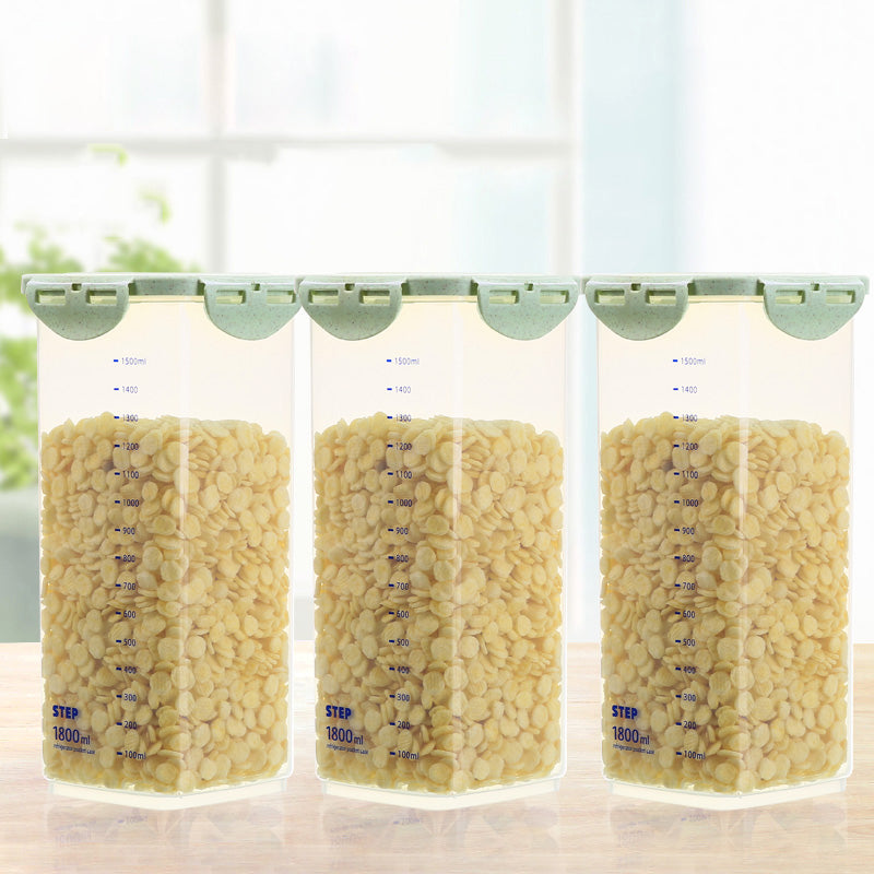 Transparent Sealed Jar Plastic Packaging With Lid Grain Nuts Food Storage Box