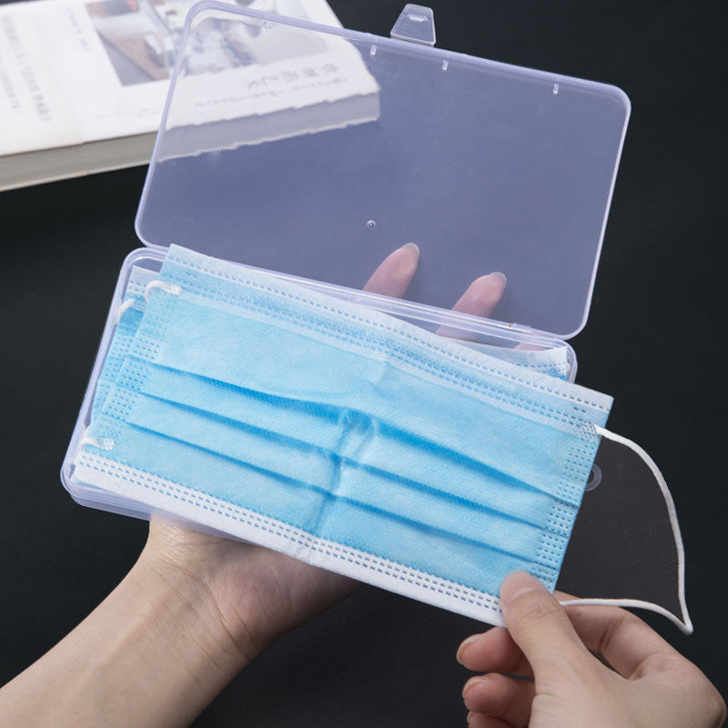 Portable Mask Storage Box Transparent Temporary Storage