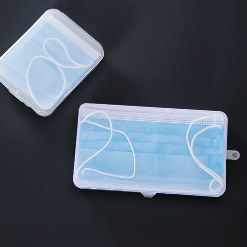 Portable Mask Storage Box Transparent Temporary Storage