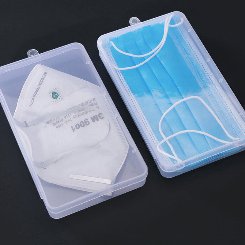 Portable Mask Storage Box Transparent Temporary Storage