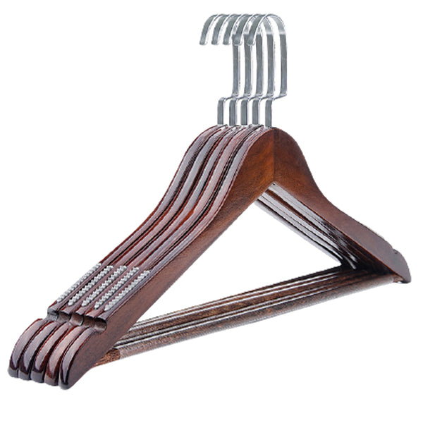 Seamless Wooden Clothes Hanger Retro Wood Household Drying