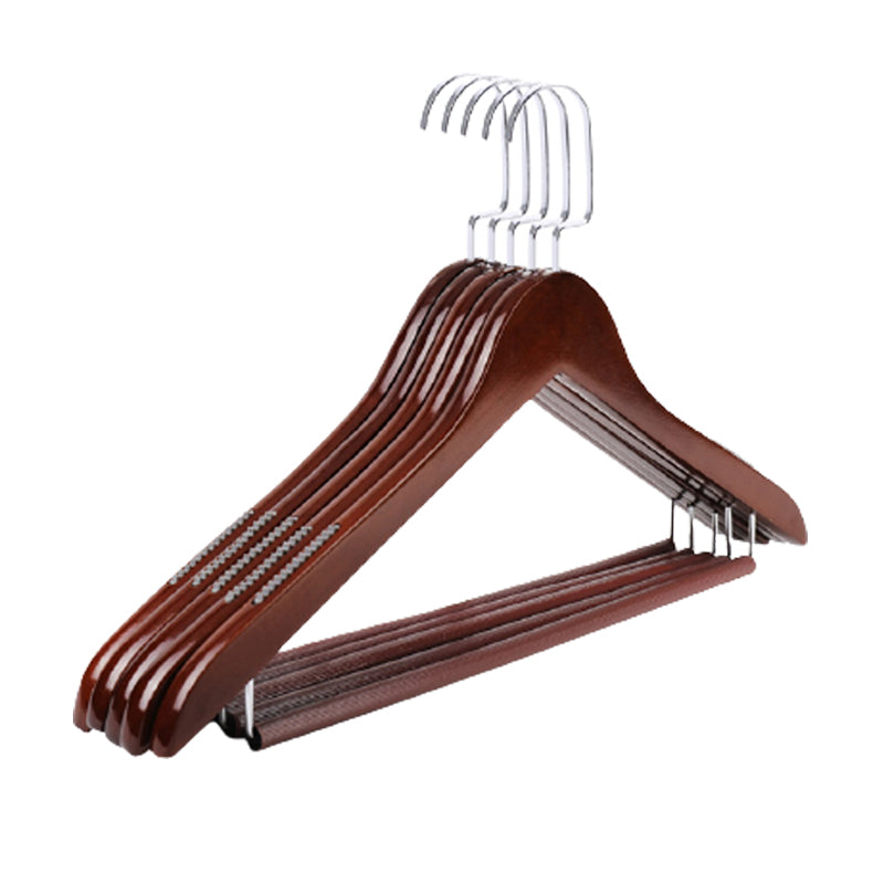 Seamless Wooden Clothes Hanger Retro Wood Household Drying