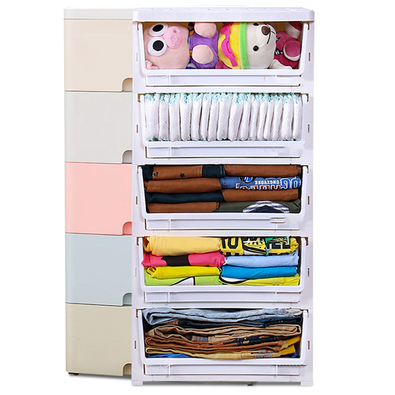 Multi-layer Drawer-type Storage Cabinet Children's Wardrobe Baby Locker Macarons