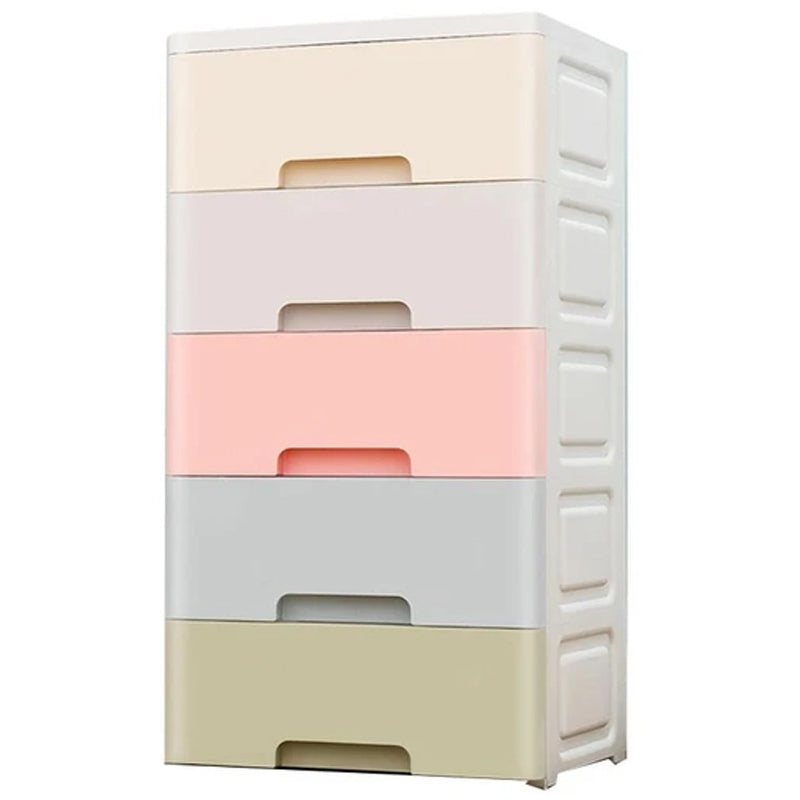 Multi-layer Drawer-type Storage Cabinet Children's Wardrobe Baby Locker Macarons