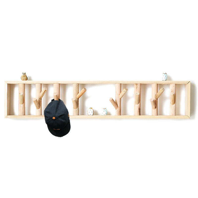 Hand-Made Wooden Wall Creative Coat Hook 