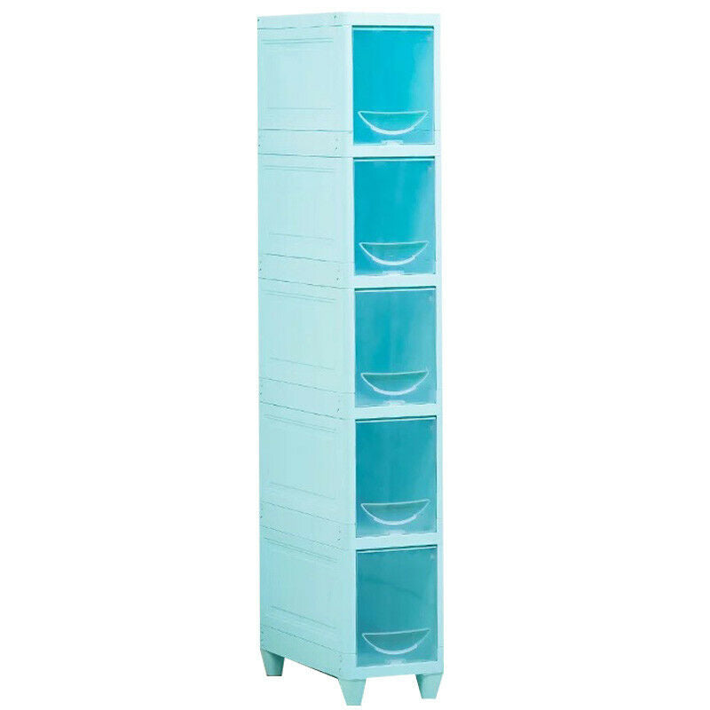 Ultra Narrow Storage Finishing Cabinet Clothes Organizer Clamshell Shelf 