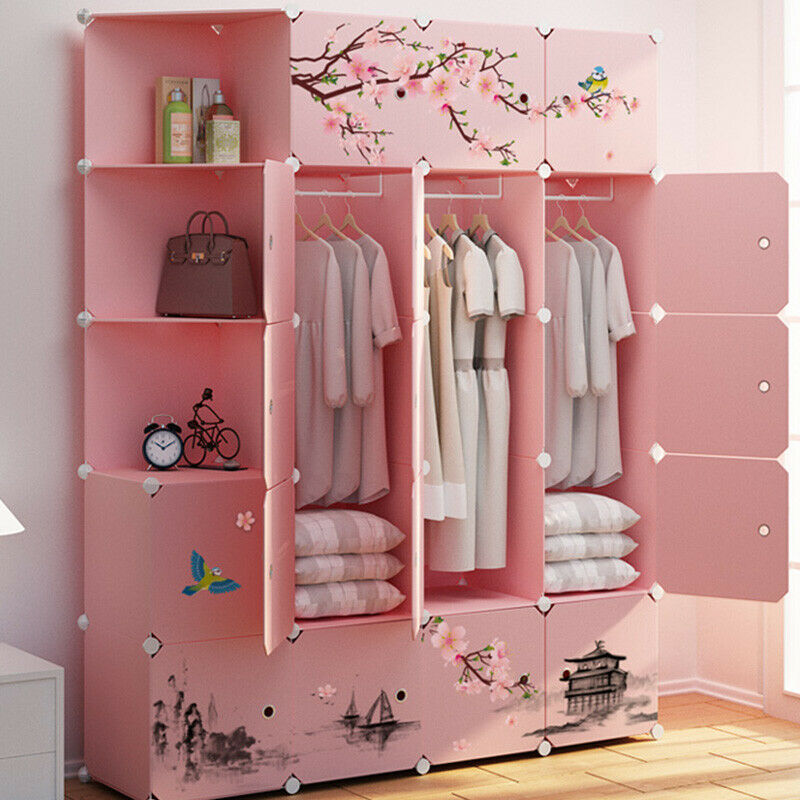 Folding Wardrobe Children's Clothes Fabric Assembly Modern Storage Bedroom