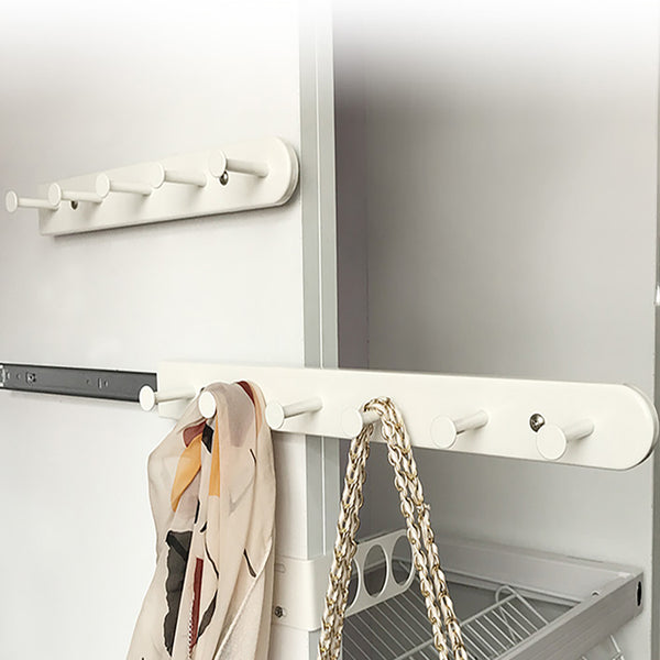 Closet Side Hook Rack Rail Multifunctional Hanger Cabinet Wall Wardrobe Storage