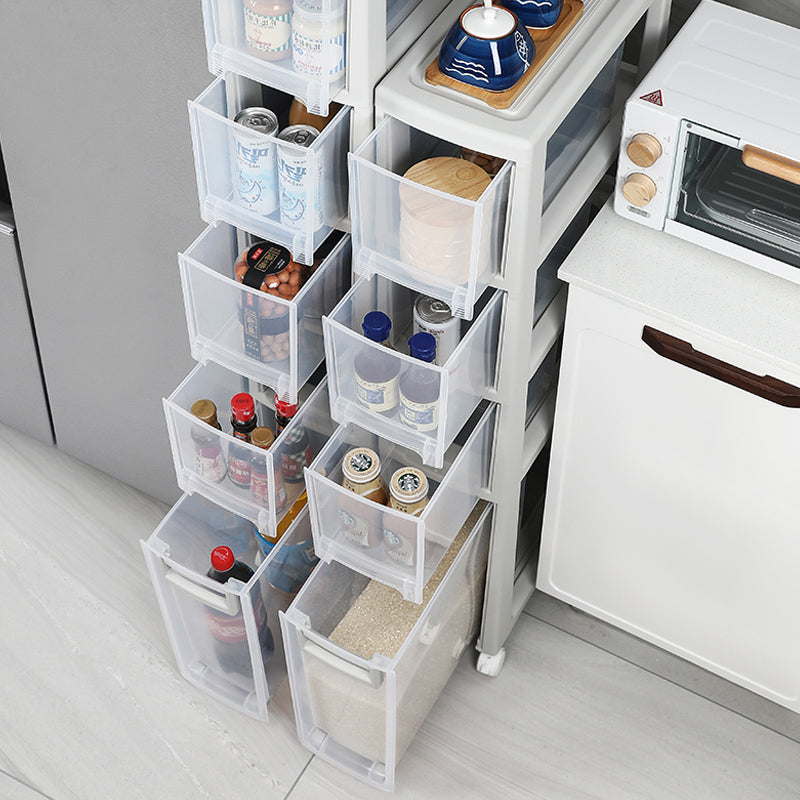 Japanese Style Kitchen Rack Gap Storage Drawer Type Ultra-narrow Cabinet