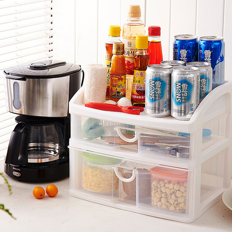 Small Transparent Kitchen Rack Kitchen Shelf Cabinet Desktop Drawer Storage Condiments Rack Transpare ...
