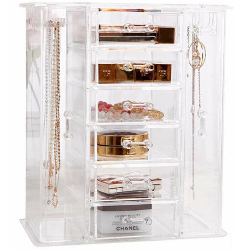 Transparent Acrylic Lipstick Jewelry Storage Box Drawer