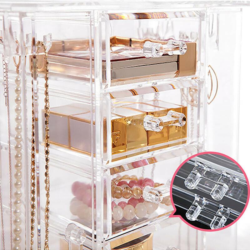 Transparent Acrylic Lipstick Jewelry Storage Box Drawer