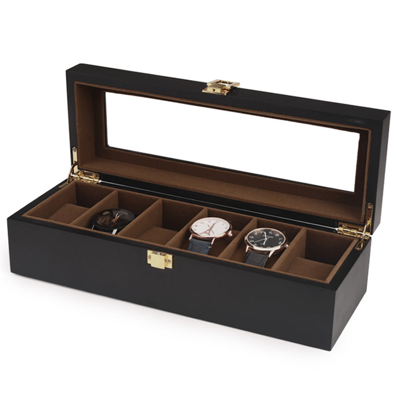 High-quality Velvet Fabric Wooden Jewelry Watch Bracelet Storage Display box