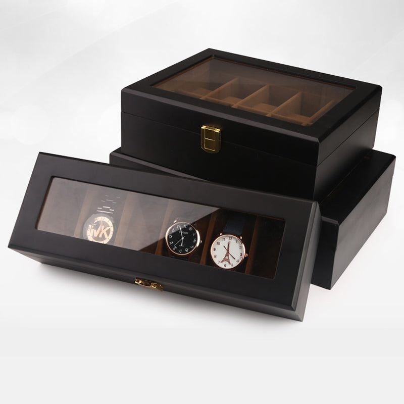 High-quality Velvet Fabric Wooden Jewelry Watch Bracelet Storage Display box