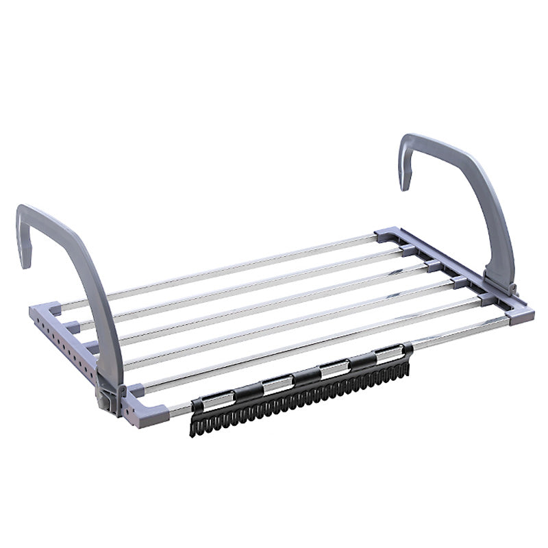 Telescopic Foldable Window Sill Drying Rod Balcony Hanging Shoe Rack