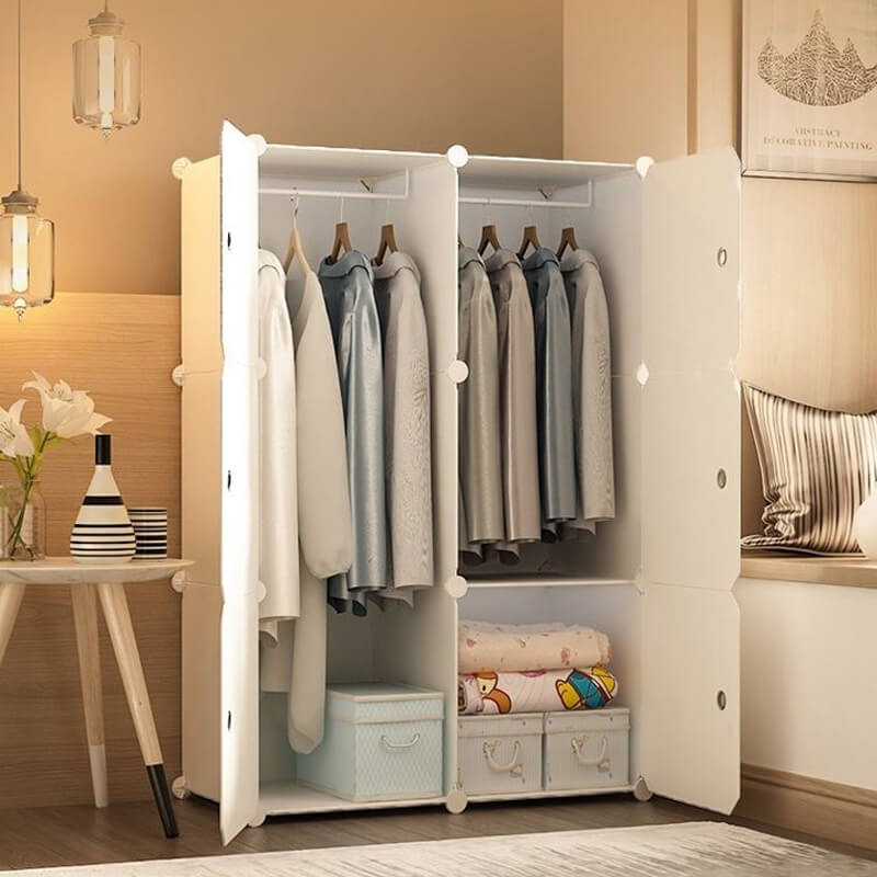 Minimalist Children Adult Clothes Wardrobe Storage Bedroom Cabinet Closet