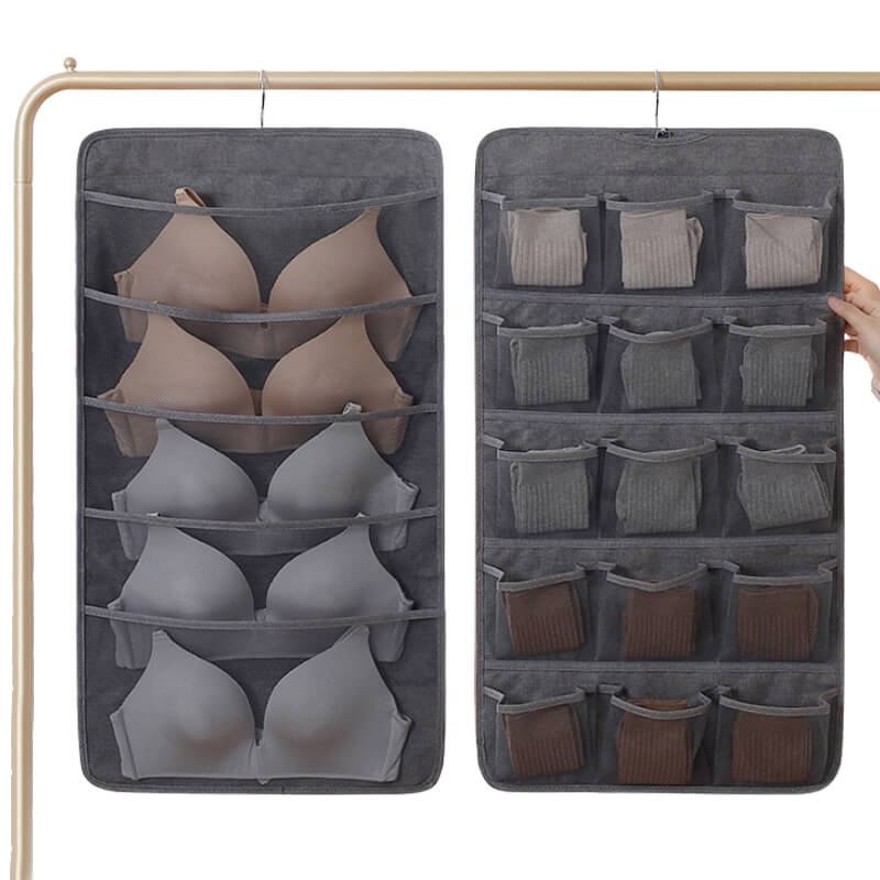 Underwear Hanging Bag Bra Storage Rack Multiple Grids Organizer Dustproof