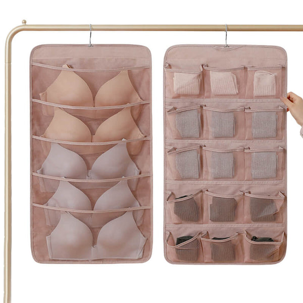Underwear Hanging Bag Bra Storage Rack Multiple Grids Organizer Dustproof