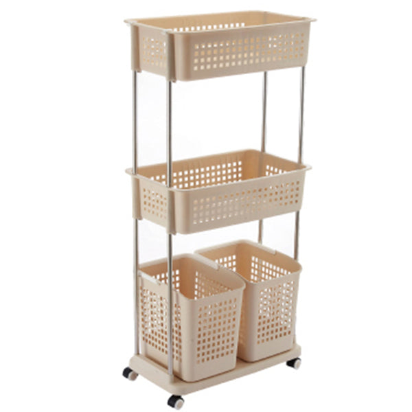 Bathroom Laundry Sorter Dirty Clothes Slim Basket Multi-layer Storage Rack