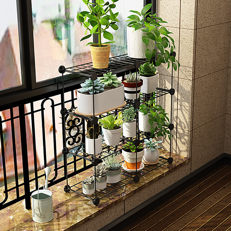 succulent plant stand Balcony Indoor Outdoor Garden Living Room Flower Pot Rack Succulent Pl – ottostorage