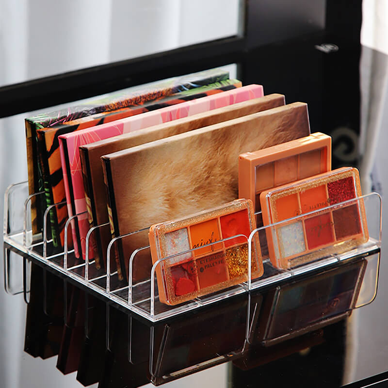 7-Grid Eyeshadow Palette Storage Rack Eye shadow Tray Cosmetics Shelf Organizer