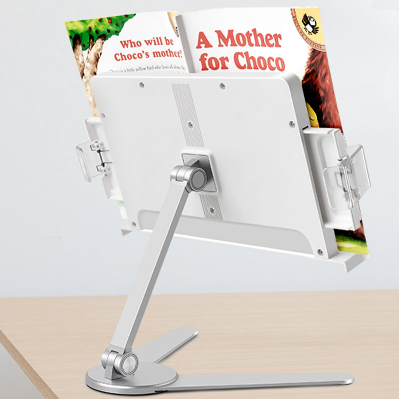 Adjustable Desktop Stand Reading Books Tablet Fixed Clip Frame Bracket Holder